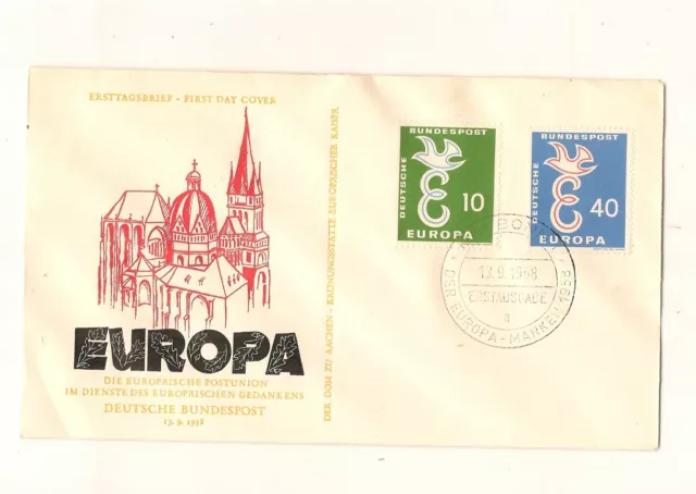 BRD FDC 1958 MiNr.295-296 EUROPA , 13.9.1958 BONN