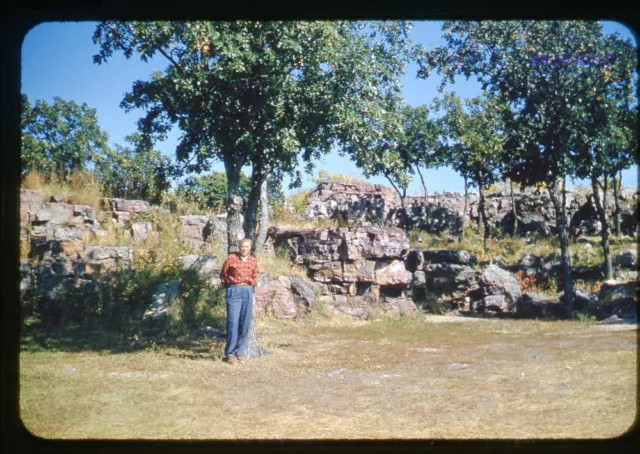 35 mm color slide * PIPE STONE NATIONAL MONUMENT MINN 1956 Red Border