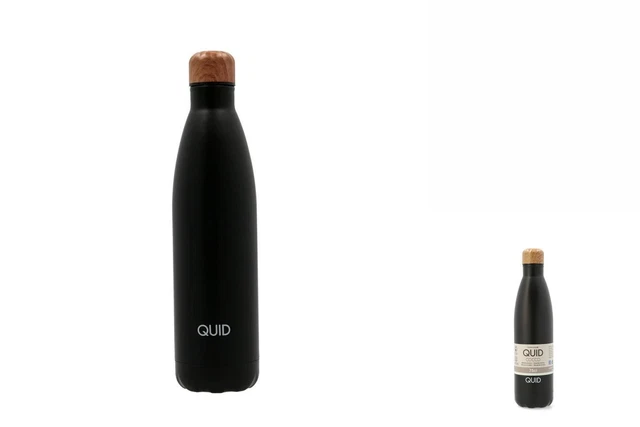 Botella térmica Quid Cocco negro metal 750 ml