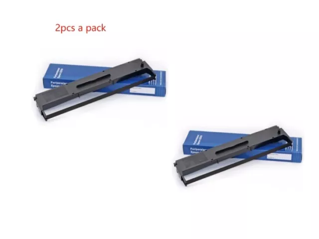 2pcs  Ribbon Cartridge Black for Epson LX310 350 S015634 Dot Matrix PrintER