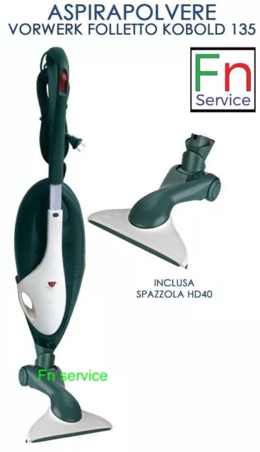 SCOPA ELETTRICA VORWERK FOLLETTO VK 135 CON HD 40 no vk 220s vk 200 vk 150 130