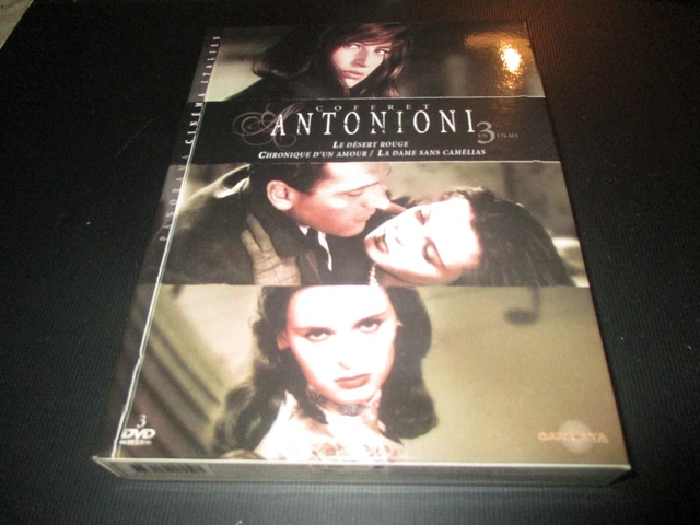 3 Dvd ANTONIONI : LE DESERT ROUGE / CHRONIQUE D'UN AMOUR / LA DAME SANS CAMELIAS