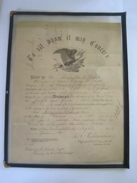 Civil War Discharge 1865 Civil War Discharge 1865