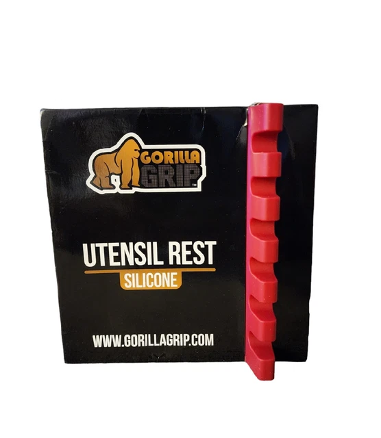 Utensilio de silicona resistente al calor y al deslizamiento reposo almohadilla de goteo larga 8" empuñadura de gorila