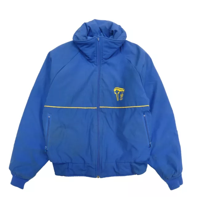 Vintage Calgary Winter Olympic Games Puffer Jacket XS Blue Insulated 1988 80s