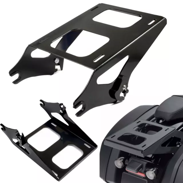 Detachable Two-Up Tour Pak Pack Mount Luggage Rack For Harley Touring 14-UP FLHR