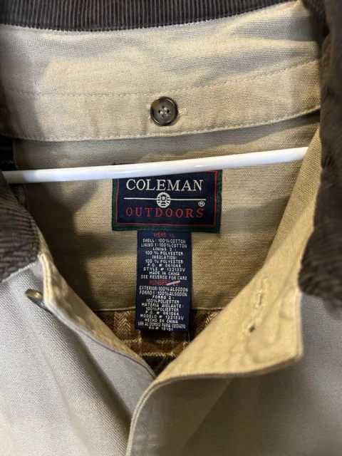 VINTAGE 90S COLEMAN Outdoors Chore Jacket Men’s XL Tan $35.55 - PicClick