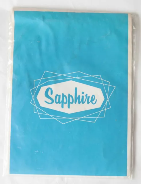 Calze vintage zaffiro scartamento fine nylon senza cuciture micro rete trasparente 9 1⁄2 9,5