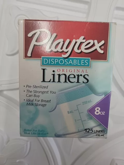 Playtex Disposable Bottle Liners 8oz Open Box 2001 Vintage Prop Baby Feeding