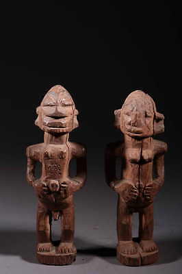 Art African Pair Of Statuettes D'Ancestors Tiv
