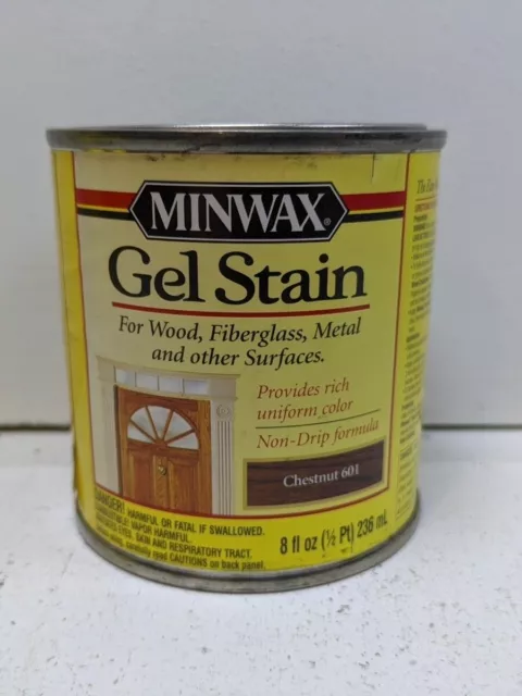 Minwax Gel Stain for Wood, Veneer & Fiberglass Chestnut 8 Oz