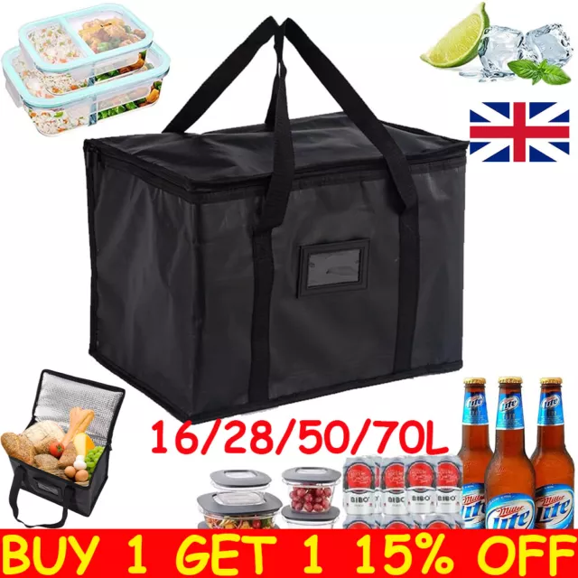 Thermal Food Delivery Bag Blue Deliveroo Uber Insulated Sealed Bag Warm/Cold Bag