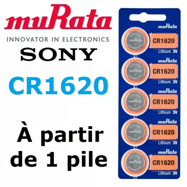 Pile Bouton CR1620 / CR 1620 / MURATA ex SONY / 3V Lithium