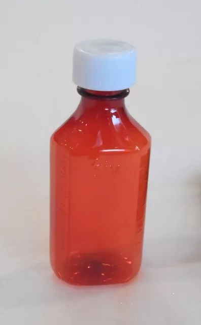 5 LOT Prescription Medicine Plastic Storage Bottles/Caps 4 OZ Size-BRAND NEW