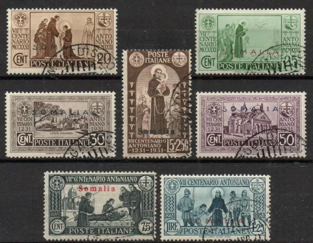 1931 Colonie Somalia N.158/164 Serie Cpl 7 Valori Usato