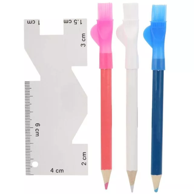 Cepillos para pluma de tres colores marca de tela pinzas de metal de tiza multiusos