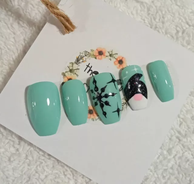 Esmalte de uñas de Navidad Gonk esmalte prensado sobre uñas postizas