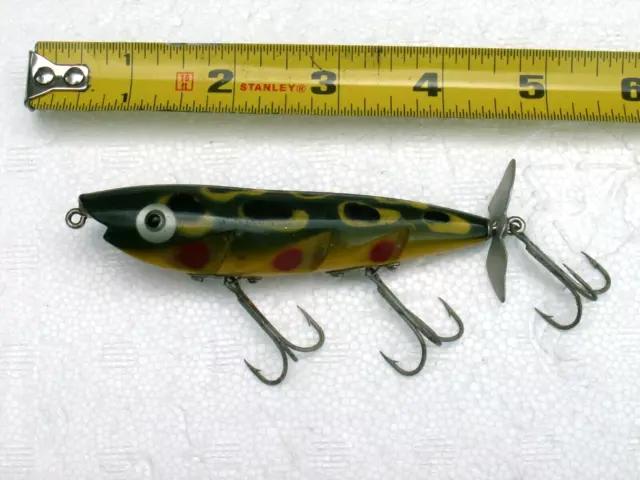 Vintage Rhoden's Johnny Rattler TOPWATER Fishing Lure MADE IN THE