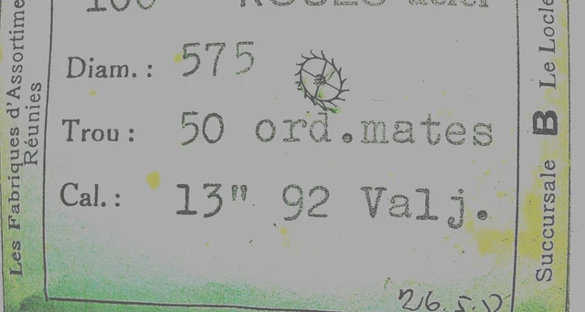 Roue D'ancre échappement Pour Mouvement Valjoux 7750 - Référence Part.705 - Neuf Sans étiquette