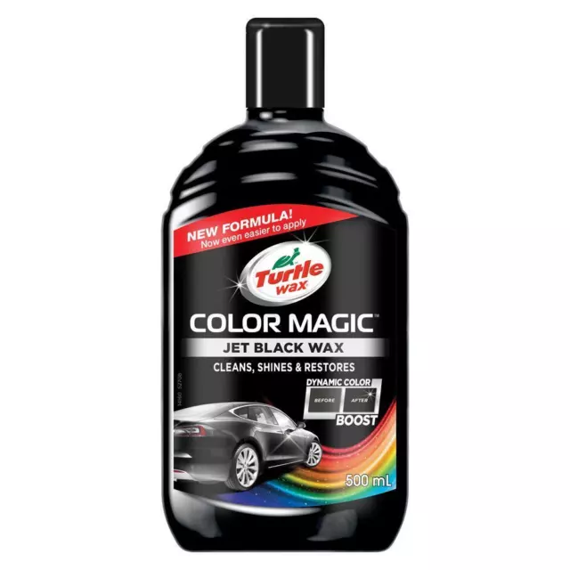 Turtle Wax Color Magic Car Paintwork Polish Restores Scratches Faded 500ml Black