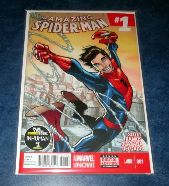 AMAZING SPIDER-MAN #1 1ST PRINT MARVEL 2014 1st appearance app CINDY MOON silk
