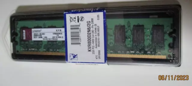 Desktop Memory RAM 2GB Kingston KVR800D2N6/2G DDR2-800 PC2-6400 Non ECC
