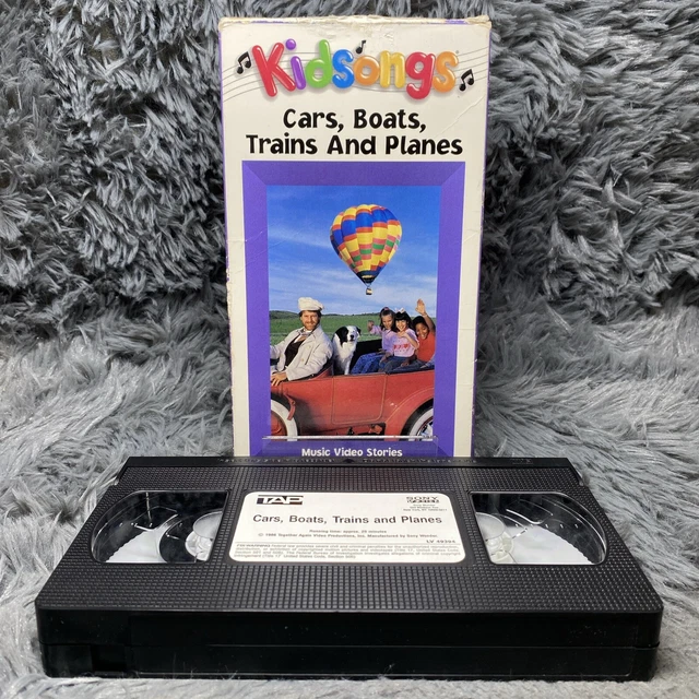 KIDSONGS CARS, Boats, Planes and Trains VHS Tape 1986 Kids Children’s