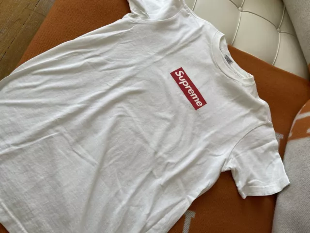 Supreme Box Logo 20th Anniversary Tee SS2014 White Size M 100% Authentic T- Shirt