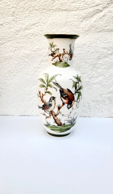 Très Beau VASE PORCELAINE CÉRAMIQUE ITALIE, peint à la main, Majolique, Vintage