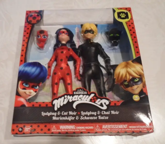 Bandai miraculous ladybug - mini-poupée 12 cm : chat noir et son équipement  BANDAI Pas Cher 