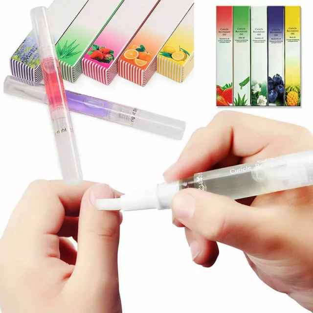 Nail Art revitalizador de cutículas aceite lápiz cepillo tratamiento Care manicura alimento ^