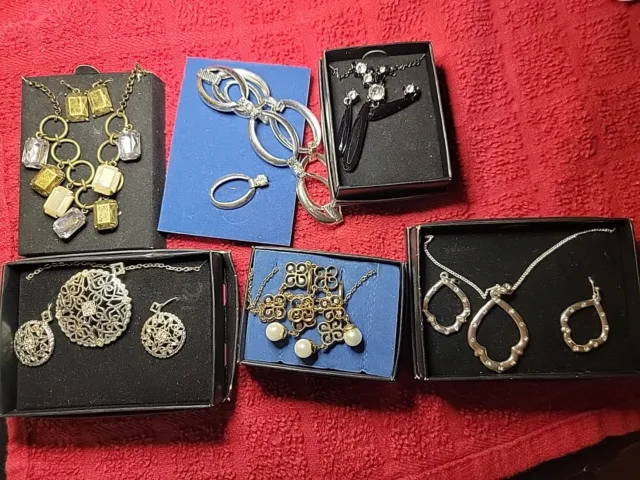 AVON 6 New In Box  jewelry Sets.  Vintage.