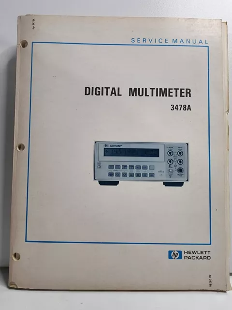 HP 3478A Digital Multimeter Service Manual 03478-90001 Printed Dec. 1981