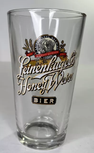 Leinenkugel's Honey Weiss Bier Beer Pint Glass Brewing Company