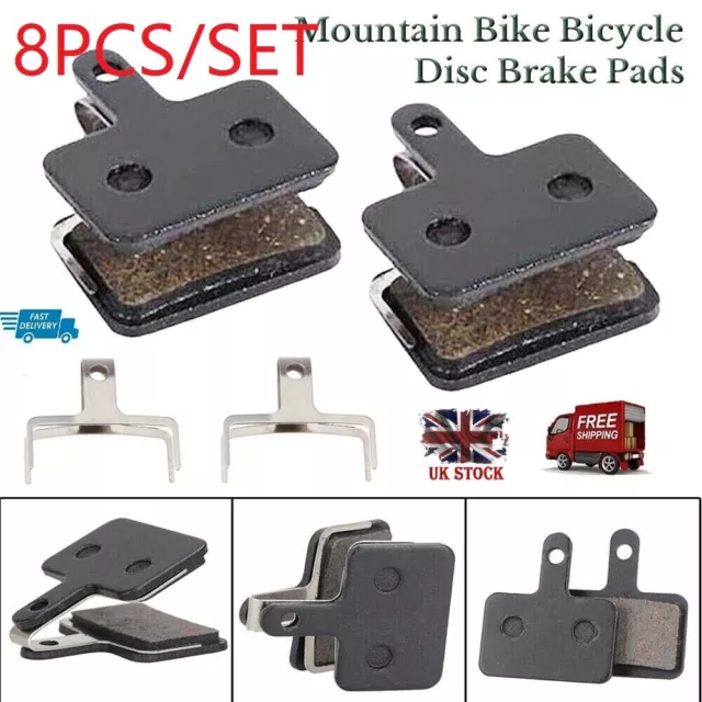 4 Pair Mountain Bikes Disc Break Pads Cycling Bicycle Resin Disc Brake Pads MTB