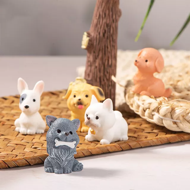 Micro mini cane miniature statuine resina cane bambola ornamentale regali per giocattoli per bambini