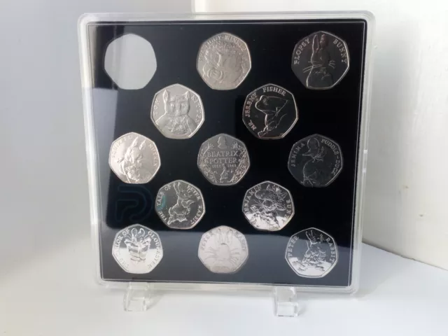 ACRYLIC COIN DISPLAY CASE FOR BEATRIX POTTER FULL 50p SET 2016-2018 (no coins) 2