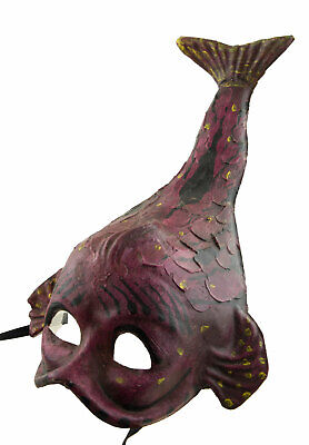 Mask from Venice Fish Carp Naiad Paper Mache - Luxury Handmade 2574 X24 2
