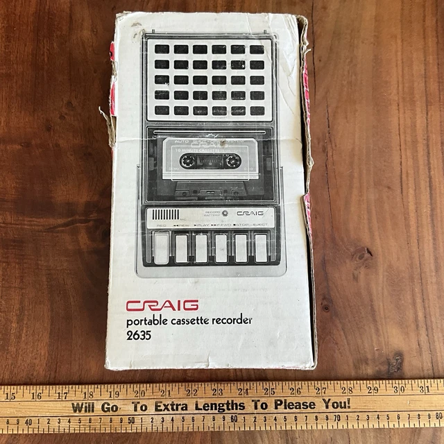 Vintage Portable Cassette Recorder FOR SALE! - PicClick UK