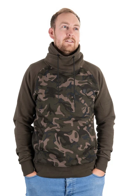 Fox Khaki/Camouflage High Neck NEU Karpfenangeln Pullover/Jacke *ALLE GRÖSSEN*
