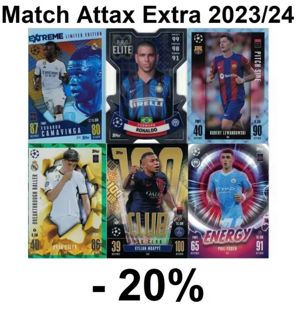 Match Attax Extra Champions League 2023/24 2024 Limited Edition Scegli le Cards