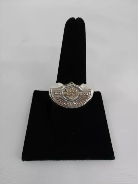 Sterling Silver & 10K Harley Davidson 100 Year Edition Ring