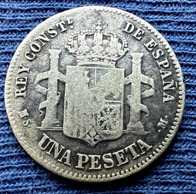 Spain Pesetas 1882  .835 Silver ( 2/1 Judge for yourself )     #MX239