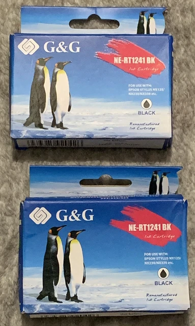 Ink Cartridge Black G&G Epson Ink Cartridge Black NE-RT1241 BK Black Printer Ink