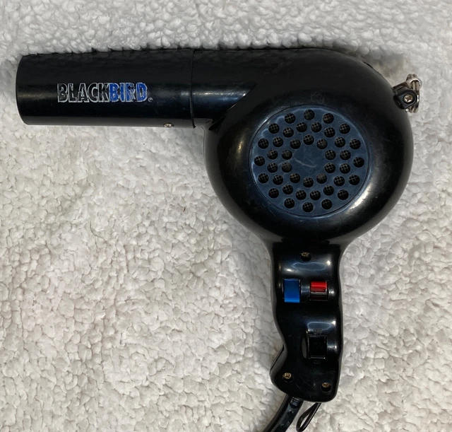BLACKBIRD HAIR DRYER Conair Pro, Vintage 1980’s, Temp Control, 1600W