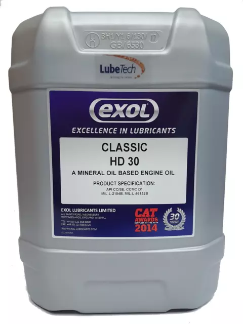LAWNMOWER OIL 20LTR Sae 30 Four Stroke Engine Oil By Exol 68.95