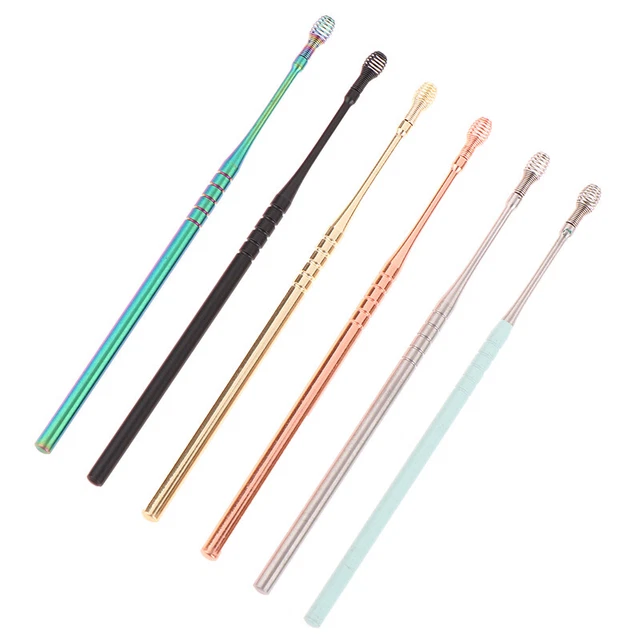 Escote de oreja en espiral de resorte de acero inoxidable cuchara limpiador herramienta cuchara S1