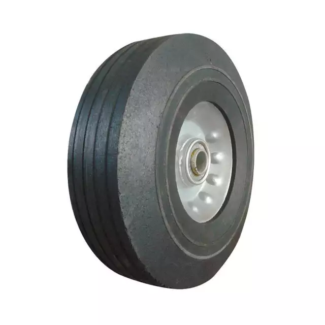 GRAINGER APPROVED 1NWZ4 Flat-Free Solid Rubber Wheel,8",400 lb.