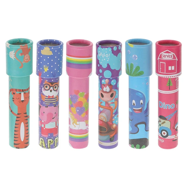 TIUEO 6 Pièces Mini Kaléidoscopes Magiques Rotatifs - Jouets Éducatifs Classiques Pour Enfants Et Adultes, Idéal Fête D'Anniversaire