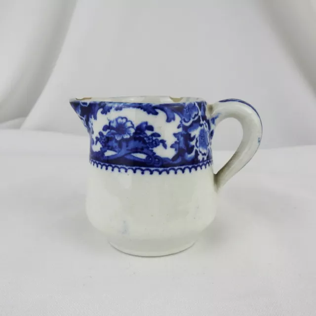 Swinnertons Olde Alton Ware Cream Milk Jug Blue & White Floral Antique 1920's